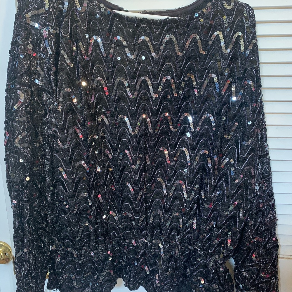 Sequined black blouse